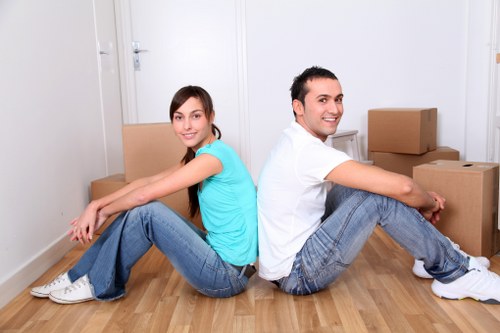 Careful loading for a flat or house move in East London