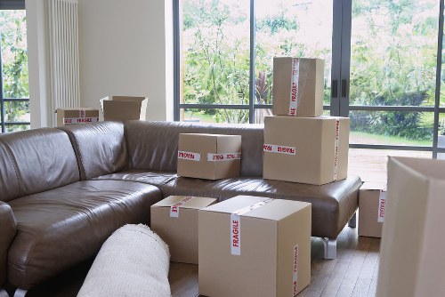 Packing and securing boxes inside a removal truck for an East London move